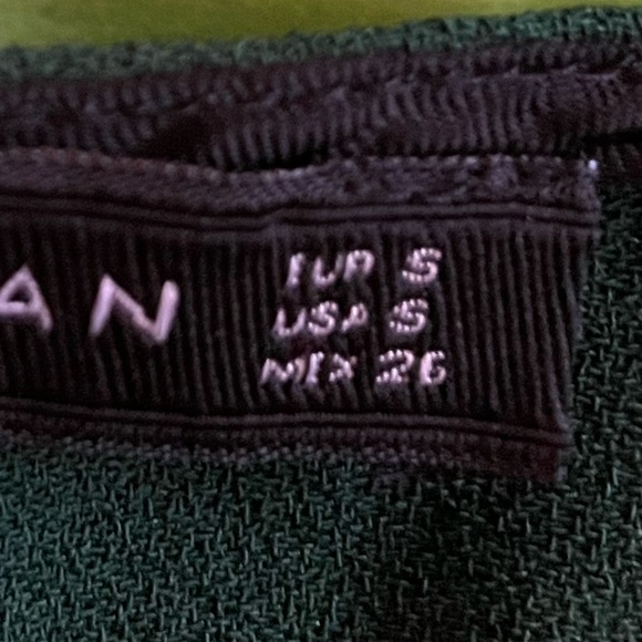 ZARA WOMAN Cold Shoulder Dress EUC Size Small Dark Green - Picture 10 of 11